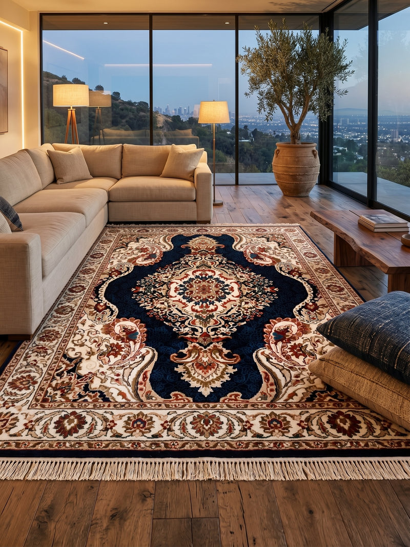 Luxury Blue Light Persian Rug with 1.5 Million Points