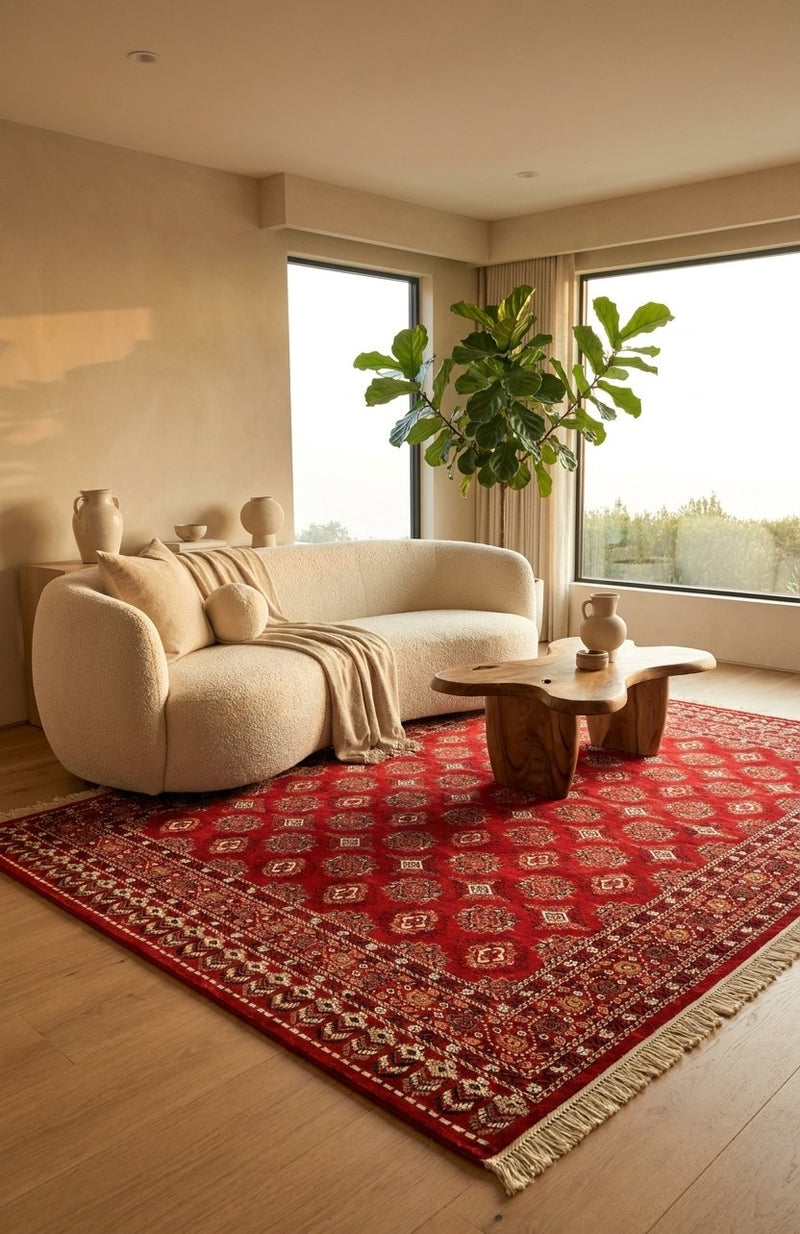 Turkmenistan Turkman Rug 1200 Reeds