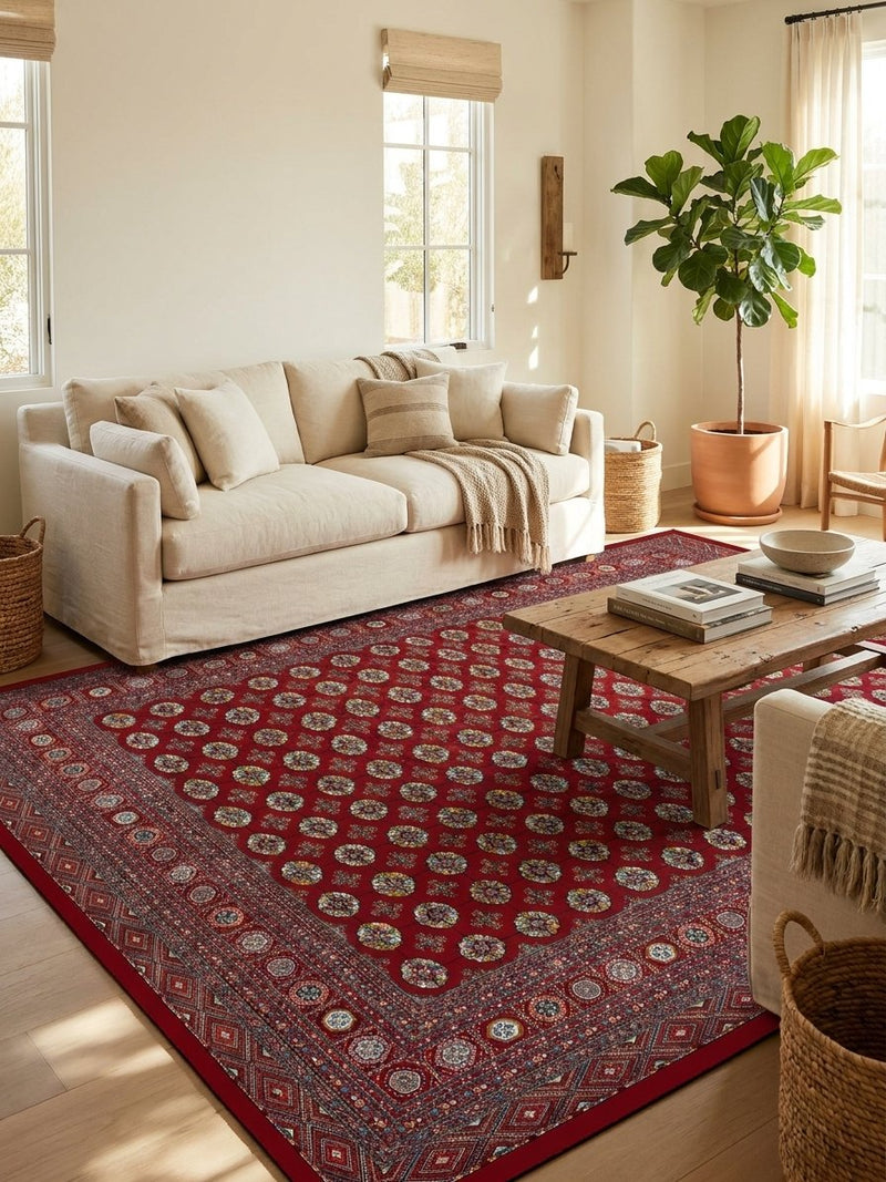 Red Tebriz Persian Rug