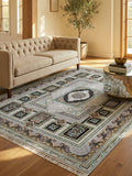 Silver Panel Persian Rug · 1200 Reeds — size 3x6Feet (91x200cm)  2Meters Runner shown to scale in a living room — Stylish Rugs & Carpets, Sacramento