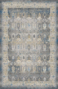 Blue & Gold abstract overdye rug from the Shadow line, Art Silk pile