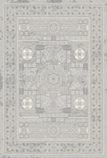 Pale Grey all-over panel rug from the Shadow line, Art Silk pile