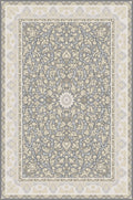 Grey & Blue all-over floral rug from the Shadow line, Art Silk pile