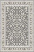 Grey delicate floral rug from the Shadow line, Art Silk pile