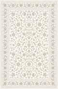 Ivory delicate floral rug from the Shadow line, Art Silk pile