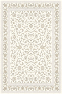 Ivory delicate floral rug from the Shadow line, Art Silk pile