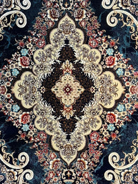 Star Persian Rug, Blue Mix — 1200 Reeds medallion detail