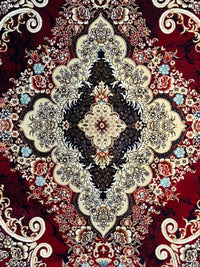 Star Persian Rug, Red Mix — 1200 Reeds medallion detail