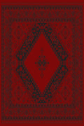 Red and black open diamond Turkish rug, design 05368A — Stylish Rugs & Carpets, Sacramento