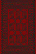 Turkmen Bokhara area rug, design 05363A, red and black elephant-foot medallions, 2x3 m — Stylish Rugs & Carpets, Sacramento